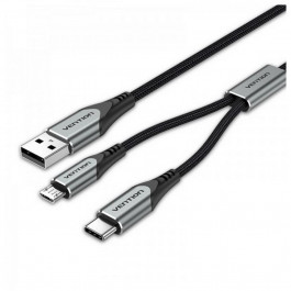 Vention USB to Micro USB/USB Type-C 0.5m Grey (CQGHD)