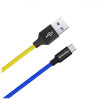 ColorWay USB to Micro USB National 1m Yellow/Blue  (CW-CBUM052-BLY) - зображення 1