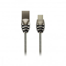 Canyon Stylish Metal Sync & Charge USB Type-C Dark Gray 1m (CNS-USBC5DG)