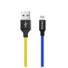 ColorWay USB to Lightning National 1m Yellow/Blue (CW-CBUL052-BLY) - зображення 1
