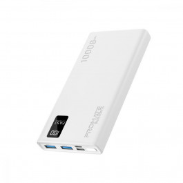 Promate Bolt-10Pro 10000 mAh 2xUSB-A USB-C White (bolt-10pro.white)