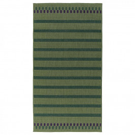 IKEA KORSNING Килим полотняного плетіння для дому та вулиці зелено-фіолетовий/смугастий ( 005.532.32 )