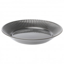 IKEA STRIMMIG Блюдо, сірий керамічний посуд, 29 см (804.562.13)