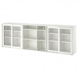 IKEA VIHALS Книжкова шафа біле/ 285x37x90 (595.212.15)