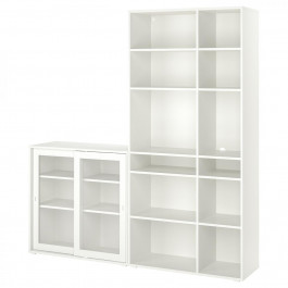 IKEA VIHALS Книжкова шафа біле/ 190x37x200 (195.210.95)