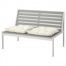 IKEA JOLPEN, 194.950.63, 2-місний диван, для вулиці, білий, сірий, КУДДАРНА бежевий