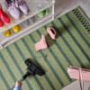 IKEA KORSNING, 305.532.35, Внутрішній тканий килим, зовні, зелена фіалка, смугастий, 80х250 см - зображення 4