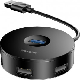 Baseus Round Box USB 3.0 - USB 3.0 / 3хUSB 2.0 / microUSB Black (CAHUB-F01)