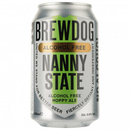 BrewDog Пиво безалкогольне  Nanny State, світле, з/б, 0,5%, 0,33 л (830461) (5056025409392)