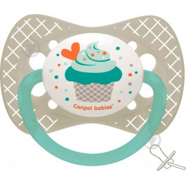 Canpol babies Силиконовая симметричная пустышка Cupcake, 18+ мес. (23/284)