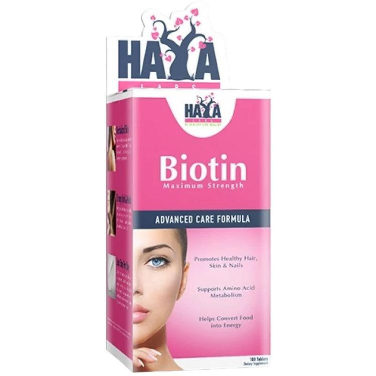 Haya Labs Biotin Maximum Strength 10000 мкг 100 таблеток - зображення 1