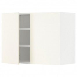 IKEA METOD Навісна шафа з полицями/2 дверцята, білий/Vallstena білий, 80x60 см (595.072.62)