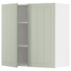 IKEA METOD Навісна шафа з полицями/2 дверцята, білий/Stensund світло-зелений, 80х80 см (294.875.19) - зображення 1