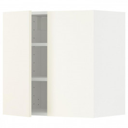 IKEA METOD Навісна шафа з полицями/2 дверцята, білий/Vallstena білий, 60x60 см (895.072.70)