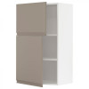 IKEA METOD Навісна шафа з полицями/2 дверцята, білий/Upplov матовий темно-бежевий, 60x100 см (294.922.95) - зображення 1