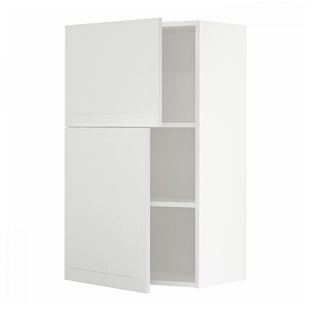IKEA METOD Навісна шафа з полицями/2 дверцята, білий/Stensund білий, 60x100 см (894.577.41) - зображення 1