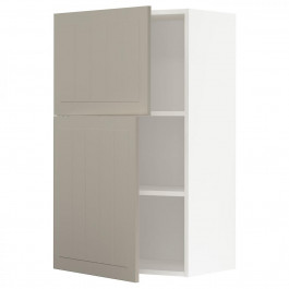 IKEA METOD Навісна шафа з полицями/2 дверцята, білий/Stensund beige, 60x100 см (994.598.29)