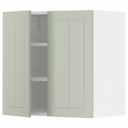 IKEA METOD Навісна шафа з полицями/2 дверцята, білий/Stensund світло-зелений, 60x60 см (294.864.64)