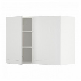 IKEA METOD Навісна шафа з полицями/2 дверцята, білий/Stensund білий, 80x60 см (894.696.64)