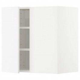 IKEA METOD Навісна шафа з полицями/2 дверцята, білий/Veddinge білий, 60x60 см (094.549.87)