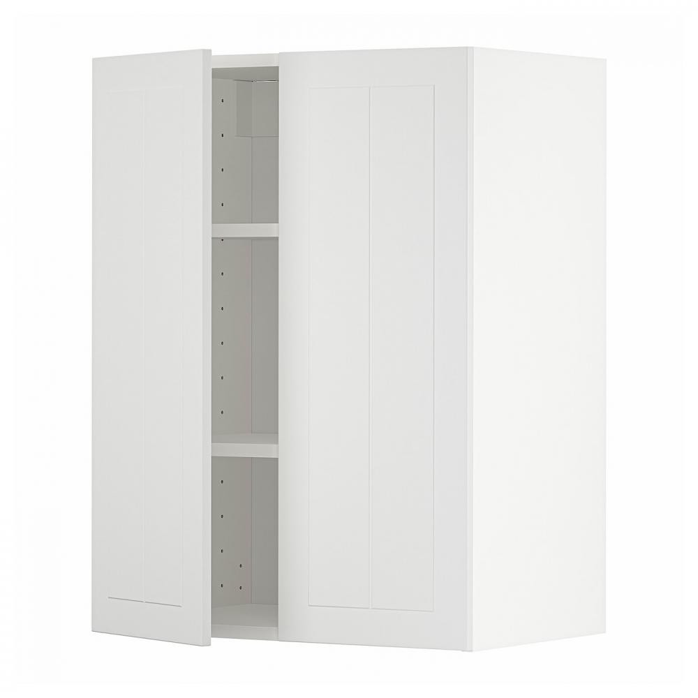 IKEA METOD Навісна шафа з полицями/2 дверцята, білий/Stensund білий, 60x80 см (094.631.66) - зображення 1