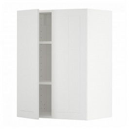 IKEA METOD Навісна шафа з полицями/2 дверцята, білий/Stensund білий, 60x80 см (094.631.66)