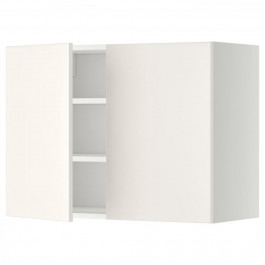 IKEA METOD Навісна шафа з полицями/2 дверцята, білий/Veddinge білий, 80x60 см (394.545.42)