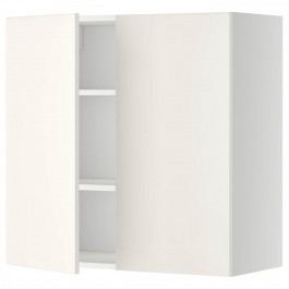 IKEA METOD Навісна шафа з полицями/2 дверцята, білий/Veddinge білий, 80х80 см (394.576.06)