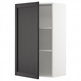IKEA METOD Навісна шафа з полицями, Лерхітан білий/чорний, 60x100 см (994.666.98)