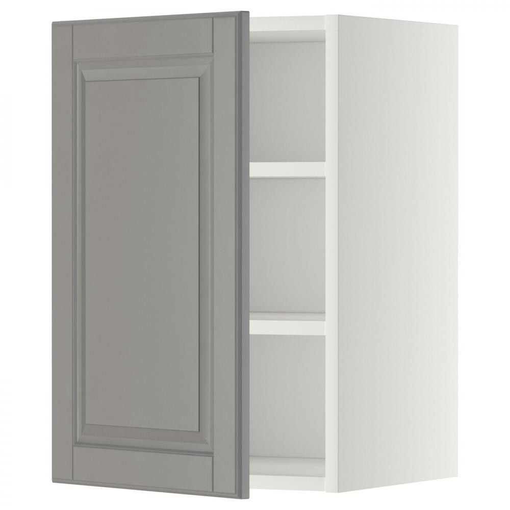 IKEA METOD Навісна шафа з полицями, білий/сірий Бодбін, 40x60 см (294.609.73) - зображення 1
