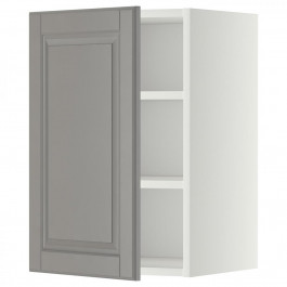 IKEA METOD Навісна шафа з полицями, білий/сірий Бодбін, 40x60 см (294.609.73)