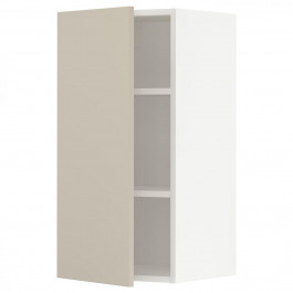 IKEA METOD Навісна шафа з полицями, білий/Хавсторп бежевий, 40x80 см (594.590.58)