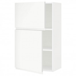 IKEA METOD Навісна шафа з полицями/2 дверцята, білий/Voxtorp матовий білий, 60x100 см (094.697.00)