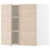 IKEA METOD Навісна шафа з полицями/2 дверцята, білий/аскерсунд світлий ясен, 60x60 см (794.635.68) - зображення 1