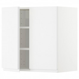 IKEA METOD Навісна шафа з полицями/2 дверцята, білий/Voxtorp матовий білий, 60x60 см (894.687.54)