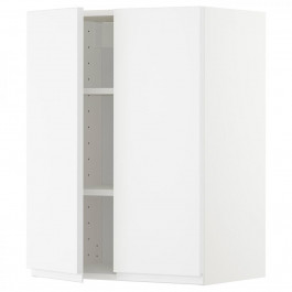 IKEA METOD Навісна шафа з полицями/2 дверцята, білий/Voxtorp матовий білий, 60x80 см (794.550.64)