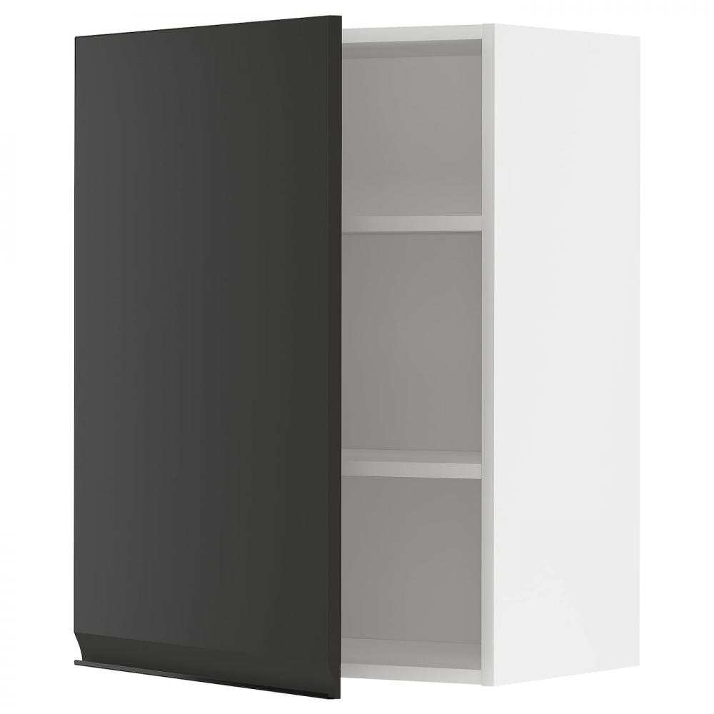 IKEA METOD Навісна шафа з полицями, білий/Upplov матовий антрацит, 60x80 см (194.930.97) - зображення 1