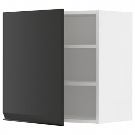 IKEA METOD Навісна шафа з полицями, білий/Upplov матовий антрацит, 60x60 см (094.928.28)