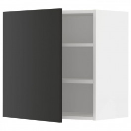 IKEA METOD Навісна шафа з полицями, білий/Nickebo матовий антрацит, 60x60 см (794.973.99)