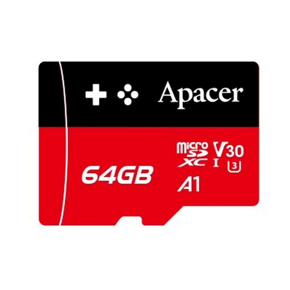 Apacer 64 GB microSDXC UHS-I U3 + SD Adapter AP64GMCSX10U7-R - зображення 1