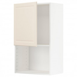 IKEA METOD Навісна шафа для мікрохвильової печі, білий/Бодбін кремовий, 60х100 см (094.638.16)