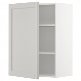 IKEA METOD Навісна шафа з полицями, білий/Lerhyttan світло-сірий, 60x80 см (094.667.06)