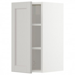 IKEA METOD Навісна шафа з полицями, білий/Lerhyttan світло-сірий, 30x60 см (094.690.07)