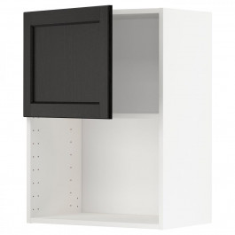 IKEA METOD Навісна шафа для мікрохвильової печі Лерхітан білий/чорний, 60x80 см (194.662.25)