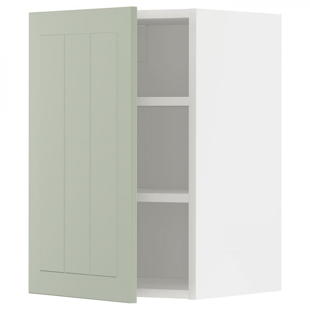 IKEA METOD Навісна шафа з полицями, білий/Stensund світло-зелений, 40x60 см (794.867.01) - зображення 1