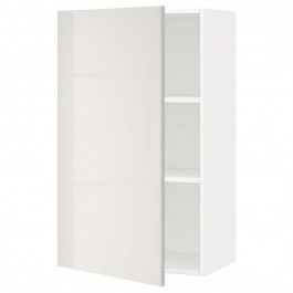 IKEA METOD Навісна шафа з полицями, білий/Ringhult світло-сірий, 60x100 см (994.563.74)