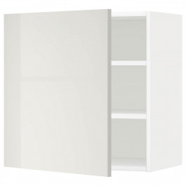 IKEA METOD Навісна шафа з полицями, білий/Ringhult світло-сірий, 60x60 см (294.619.20)