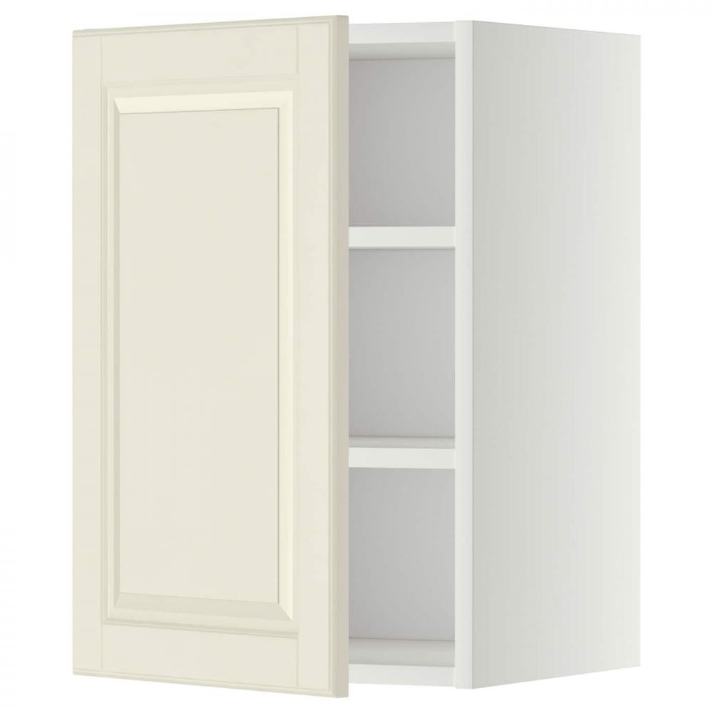 IKEA METOD Навісна шафа з полицями, білий/Бодбін кремовий, 40х60 см (594.701.31) - зображення 1
