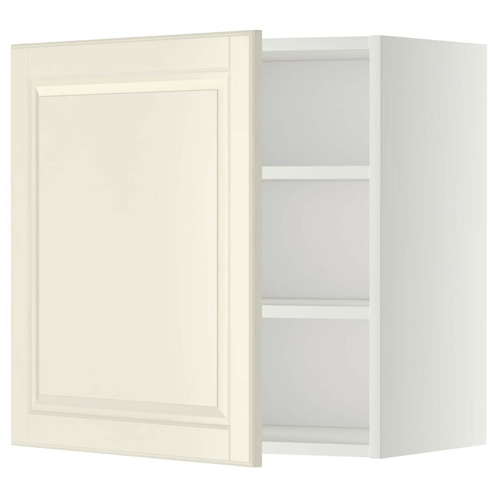 IKEA METOD Навісна шафа з полицями, білий/Бодбін кремовий, 60х60 см (694.668.88) - зображення 1
