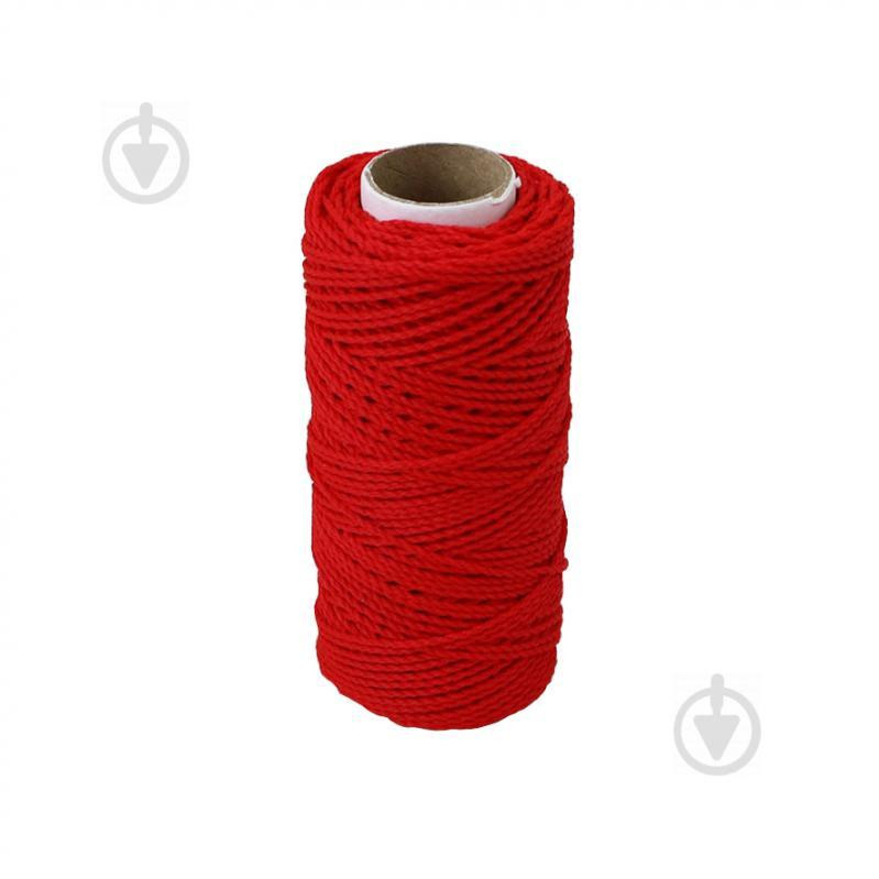Радосвіт Шнур  поліпропіленовий плетений 1,2 мм 60 м червоний (4820172932925) - зображення 1
